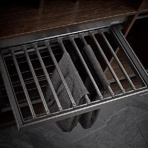 رک ریلی جای شلوار داخل کمد لباس رنگ طوسی طرح فرنچ استایل سایز 90 فانتونی کد J954