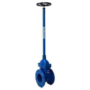 شیرزبانه لاستیکی دسته بلند شیرود GGG40 PN10-16 80