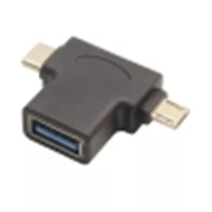 مبدل OTG دوکاره USB 3.0 با ورودی Type-C و Micro-USB