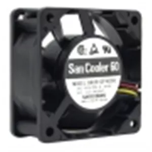 فن 12V-0.09A سه سیمه سایز 6X6 ضخامت 2.5 سانت Sanyo Denki