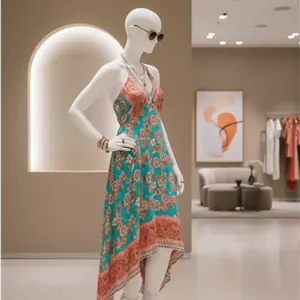 ساحلی طرح مینیمال صورتی آبی | Minimal Pink-Blue Beach Dress