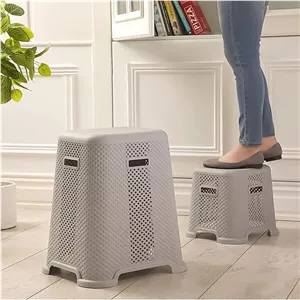 چهارپایه 50 سانتی طرح بافت (الوان) کد 214335 لیمون