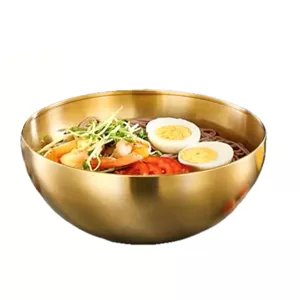 کاسه استیل طلایی قطر 28 و 20 سانتیمتر