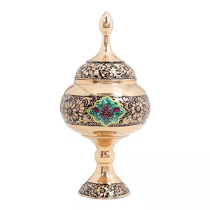 شکلات خوری ترکیبی الماس تراش و مس و پرداز سبز آبی سایز 25 - اصفهان 