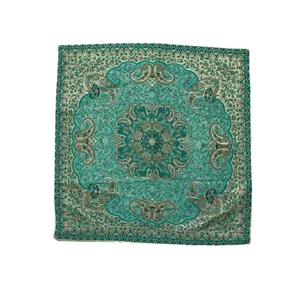 رومیزی ترمه نگین خاتم طرح ترنج سایز ۱*۱ متر - یزد