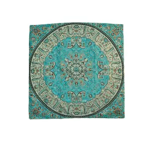 رومیزی ترمه نگین خاتم طرح شاهسوند سایز ۱*۱ متر - یزد