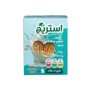 پودر شیر بادام با طعم ساده و نبات استریج - 200 گرم