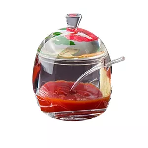 ظرف عسل اکرولیک درب گل دار