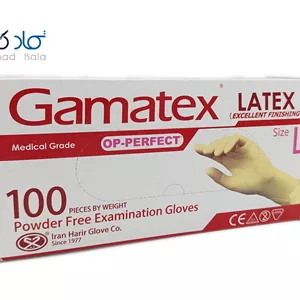 دستکش لاتکس 100 عددی (نماینده حریر ایران) | بزرگ | بدون پودر - 10 بسته