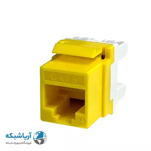 کیستون شبکه Cat6 UTP زرد ۱۸۰ درجه ونتولینک