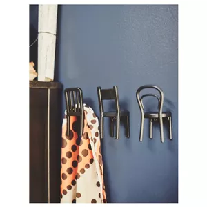 ست 3 تایی قلاب دیواری لباس ایکیا FJANTIG مشکی