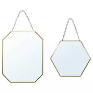 آیینه طلایی دوتایی دیواری ایکیا LASSBYN