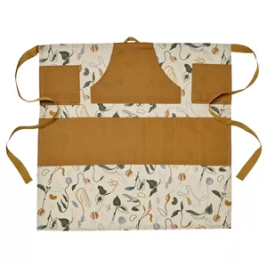 پیش‌ بند کمری ایکیا DAKSJUS طرح‌ جوانه کرم/خردلی، 73x70 سانتی‌متر