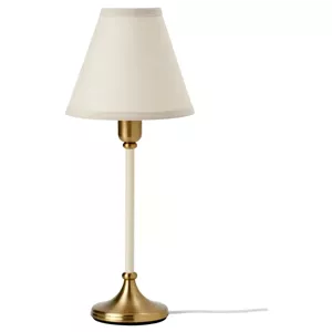 آباژور رومیزی ایکیا مدل FLYGHOJD، برنجی/بژ، ۵۴ سانتی‌متر