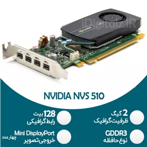 کارت گرافیک استوک NVIDIA NVS 510 - 2GB