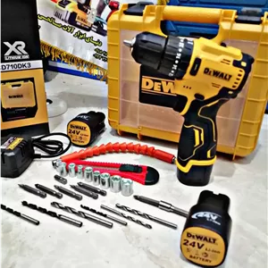 دریل شارژی ۲۴ ولت براشلس دیوالتDewalt cordless 24v 10mm