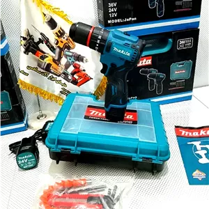 دریل شارژی ماکیتا موتور براشلس سه نظام فلزی مدل MAKITA BRUSHLESS 24V