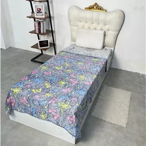 پتو حوله ای ۱نفره شبنما برند Bonito کد5(اسب تکشاخ بنفش)