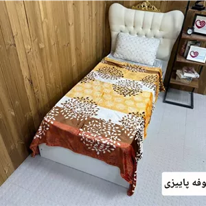 پتو چهار فصل یکنفره طرح دار برند sky کد6(شکوفه)