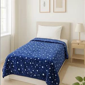 پتو ضخیم ابریشمی ۱نفره دورو برند بونتيو طلایی کد ۶(کندویی)