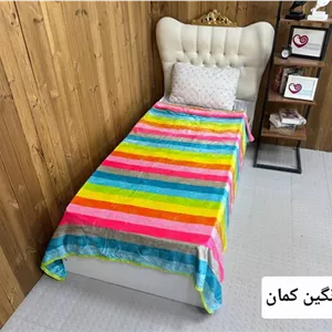 پتو چهار فصل ۱نفره طرح دار برند sky کد5(شکوفه پاییزی)