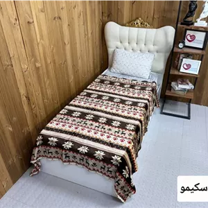 پتو چهار فصل یکنفره طرح دار برند sky کد2(گل سرخ)