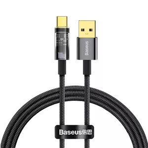کابل شارژ USB-A به USB-C بیسوس مدل Explorer 100W طول 1m - مشکی