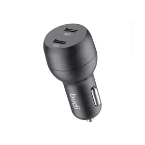 شارژر فندکی 40 وات بودی مدل Budi CC108RB با دو خروجی USB-C - مشکی