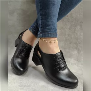 کفش اداری پاشنه بلند مدل پارمیس parmis رویه چرم PAMSHOP