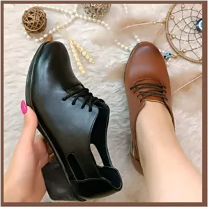 کفش اداری پاشنه 5 سانت مدل پارمیس رویه چرم قالب و دوام تضمینی نرم و سبک PAMSHOP