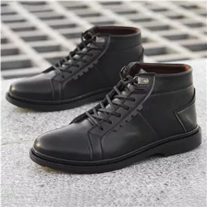 نیم بوت مردانه چرم خارجی درجه 1 مدل pata شیک دوردوخت pam
