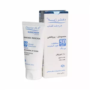 کرم ضد آفتاب + SPF 50 فیزیکال بی رنگ دکتر ژیلا 50 گرم