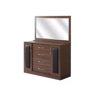 میز آرایش ساده عرض 120 ام دی اف قهوه ای تیره ویکتوریا