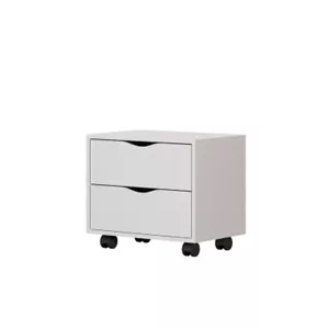 پاتختی چرخدار سفید PA306