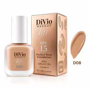 کرم پودر دیویو شماره D08 مدل Lift Perfect Wear با SPF 15 و حجم 45 میلی‌لیتر