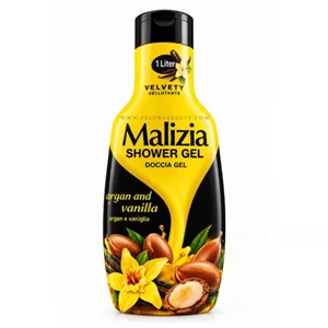 شاور ژل مالیزیا Argan & Vanilla مدل Velvety حجم ۱ لیتر