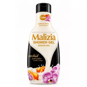 شاور ژل مالیزیا Orchid & Amber مدل Seductive حجم ۱ لیتر