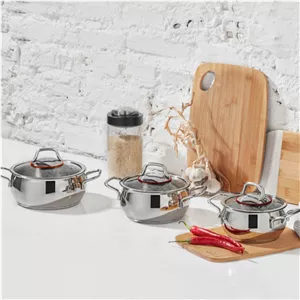 سرویس قابلمه استیل خمره ای شش پارچه کاراجا مدل Emirgan