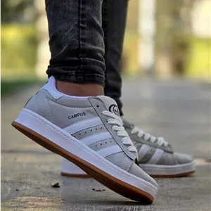 حراج فوق العاده  کفش کتونی اسپرت ونس مردانه پسرانه مدل campus پرفروش و با کیفیت  رنگ طوسی روشن  باارسال رایگان