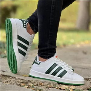 حراج کفش کتونی اسپرت ونس مردانه پسرانه مدل lego  سبک و نرم رنگ سفید سبز باارسال رایگان