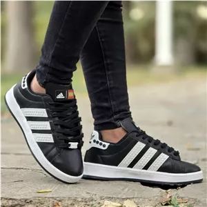 فروش ویژه کفش ونس  مردانه پسرانه مدل لگو lego سبک و راحت رنگ مشکی سفید باارسال رایگان