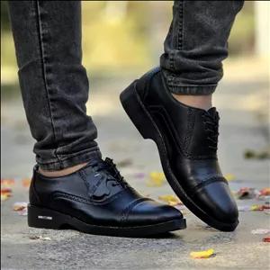 فروش باورنکردنی کفش مجلسی مردانه و پسرانه رنگ مشکی یه کار شیک و خاص زیره پیو راحت با ارسال رایگان