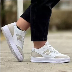 فروش استثنایی کفش کتونی اسپرت ونس دخترانه شیک و دلبر رنگ  سفید طوسی باارسال رایگان