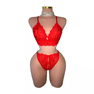 ست سوتین و شورت فانتزی قرمز شین SHEIN