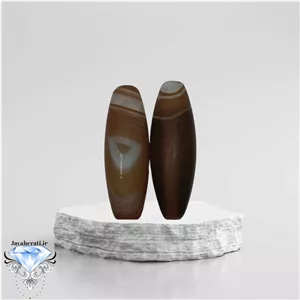 جفت لول عقیق سلیمانی معدنی و خوش طرح