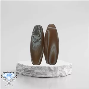 جفت لول عقیق سلیمانی پاتین دار و معدنی