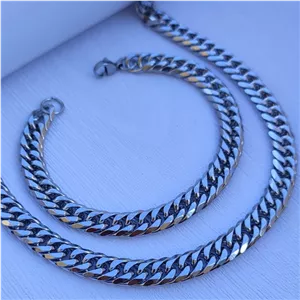 ست گردنبند و دستبند مردانه کارتیر ۹ میل