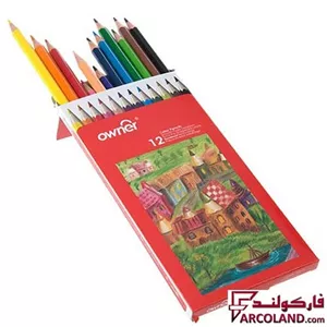 مداد رنگی 12 رنگ اونر مدل 141612جعبه مقواییOwner colour pencil