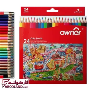 مداد رنگی 24 رنگ اونر مدل 141624جعبه مقواییOwner colour pencil