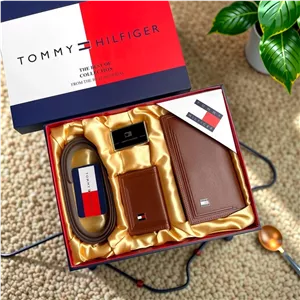 ست هدیه کیف و جاکارتی چرمی میلانو 4 تکه با باکس چرمی